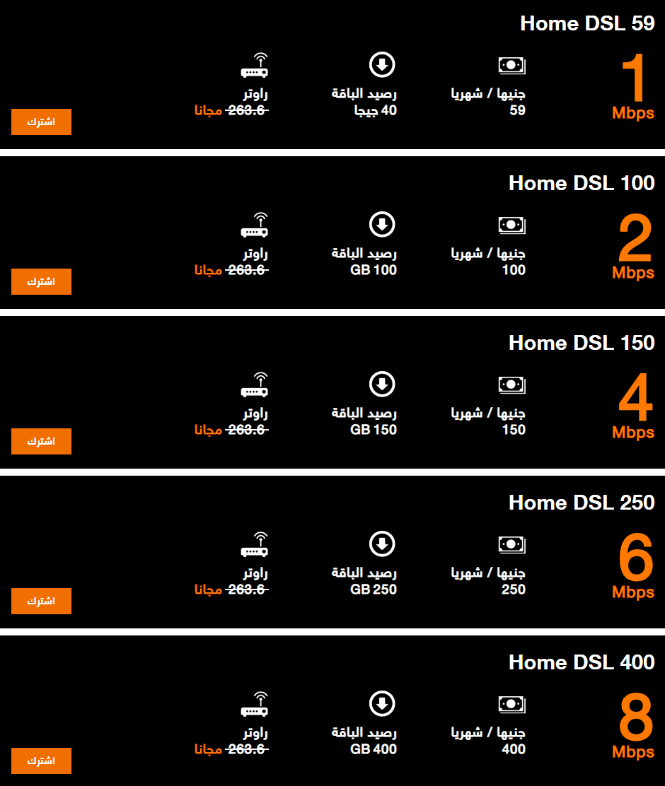 عروض اورنج للنت المنزلى، افضل خصومات النت المنزلي من اورنج 8312 1